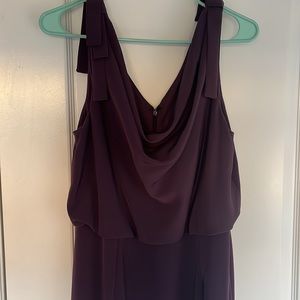 Adrianna Papell full length drape front dress
